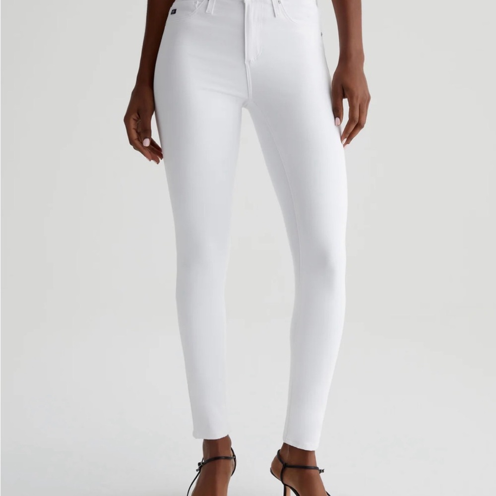 NWT π AG Adriano Goldschmied Jeans Super Skinny Ankle Jeans in White - size 27 - Picture 2 of 6